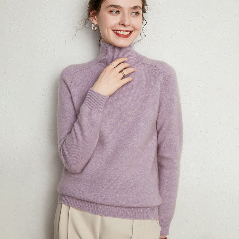 Merino Wool+Cashmere Sweater Pink purple