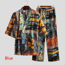 Patterned Cotton Pajamas Set For Men