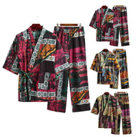 Patterned Cotton Pajamas Set For Men