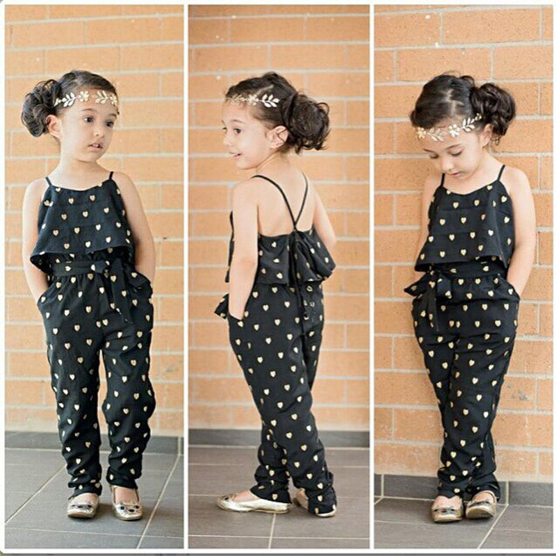 New Girls' Trendy Suspender Jumpsuit Suit One Drop