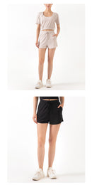 Lace Wide Loose Shorts Casual Yoga Shorts