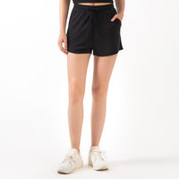 Lace Wide Loose Shorts Casual Yoga Shorts Black