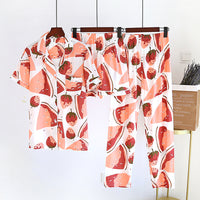 3 Piece Patterned Pyjamas for Women Angelica dahurica