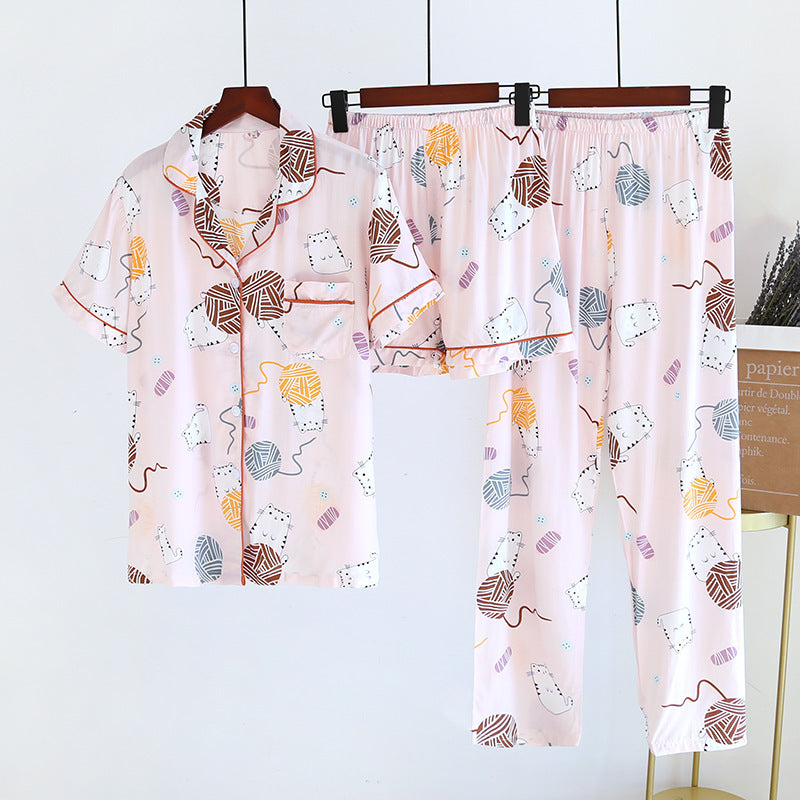 3 Piece Patterned Pyjamas for Women