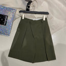 Bermuda Shorts Suit Diagonal Placket Shorts Shorts Green