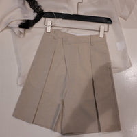 Bermuda Shorts Suit Diagonal Placket Shorts Shorts Oatmeal