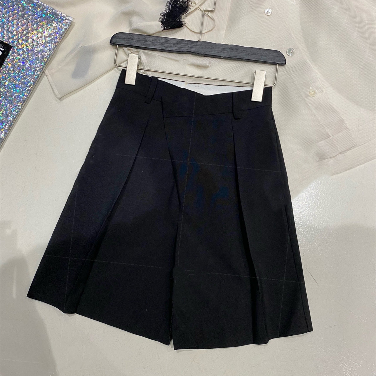 Bermuda Shorts Suit Diagonal Placket Shorts Shorts