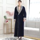 Flannel Nightgown Pajamas Men Navy