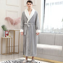 Flannel Nightgown Pajamas Men Gray