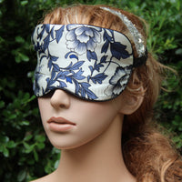 Silk Eye Mask Silk Eye Mask Blue and white porcelain