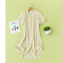 Pocket multi-color satin nightdress Green