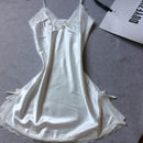 Silk Sling Lingerie Sleepwear White