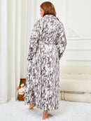 Rabbit fur Bathrobe Ladies Fleece Sleepwear