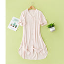 Pocket multi-color satin nightdress Pink