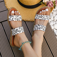 Leopard Print Flat Slippers For Women