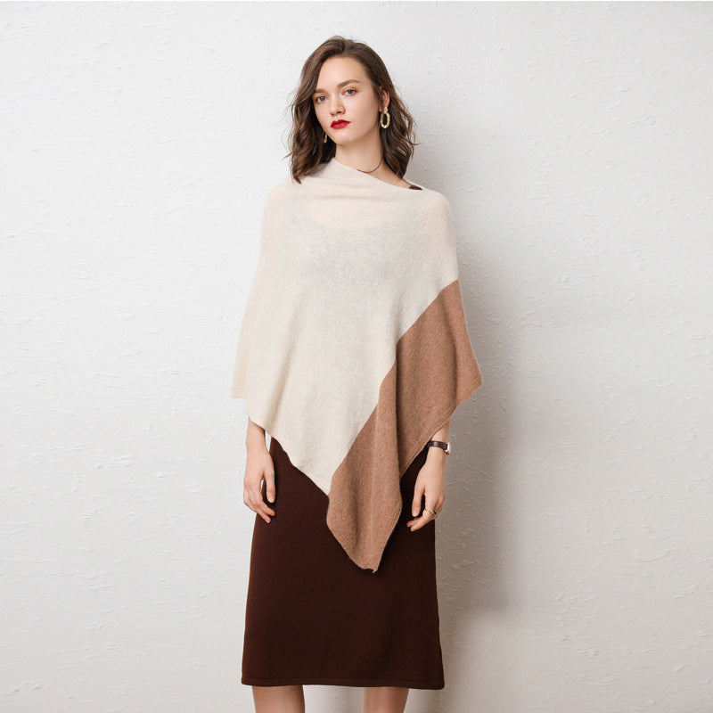 Pure cashmere knitted shawl