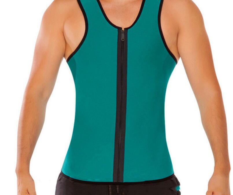 Rubber Corset Sports Vest For Men Green