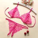 Three-point lingerie Rose red