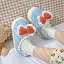 Cute Bow Cotton Slippers For Women