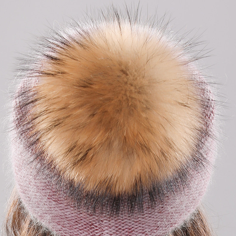 Angola Rabbit Fur Hat For Girls