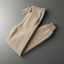 Thickened Casual 100% Cashmere Set Pants Camel