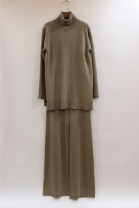 Two-Piece Pure Cashmere Coat And Trousers Set