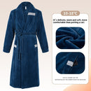 Milk Fiber Mid-length Men's Lounge Robe Blue