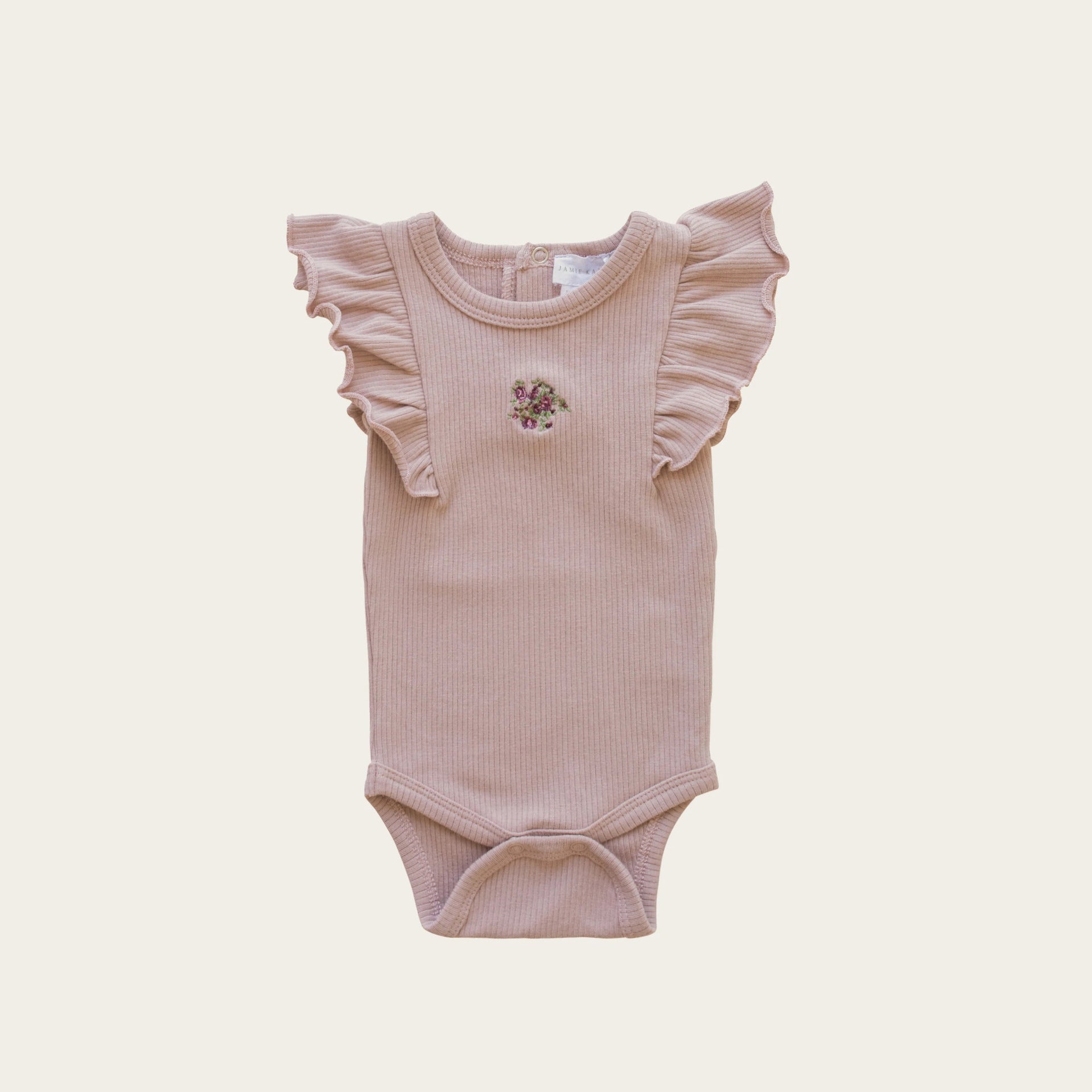 Rose Grey Embroidered Knitting Baby Kids Clothing Fart clothes