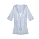 Thin Loose Short Sleeve Pajamas White