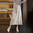 Elegant 100% Cashmere Skirt With Ties For Women Camel