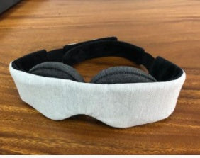 Adjustable 3D eye mask Grey outline