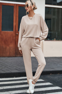 Comfortable Long-sleeved And Trousers Loungewear Set