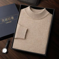 Men's Double-strand Thickened Cashmere Sweater Elegant Camel