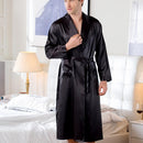 Men's Long Nightgown Pajamas Black