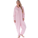 Winter Warm Pyjamas Fluffy Jumpsuits Sleepwear Pink