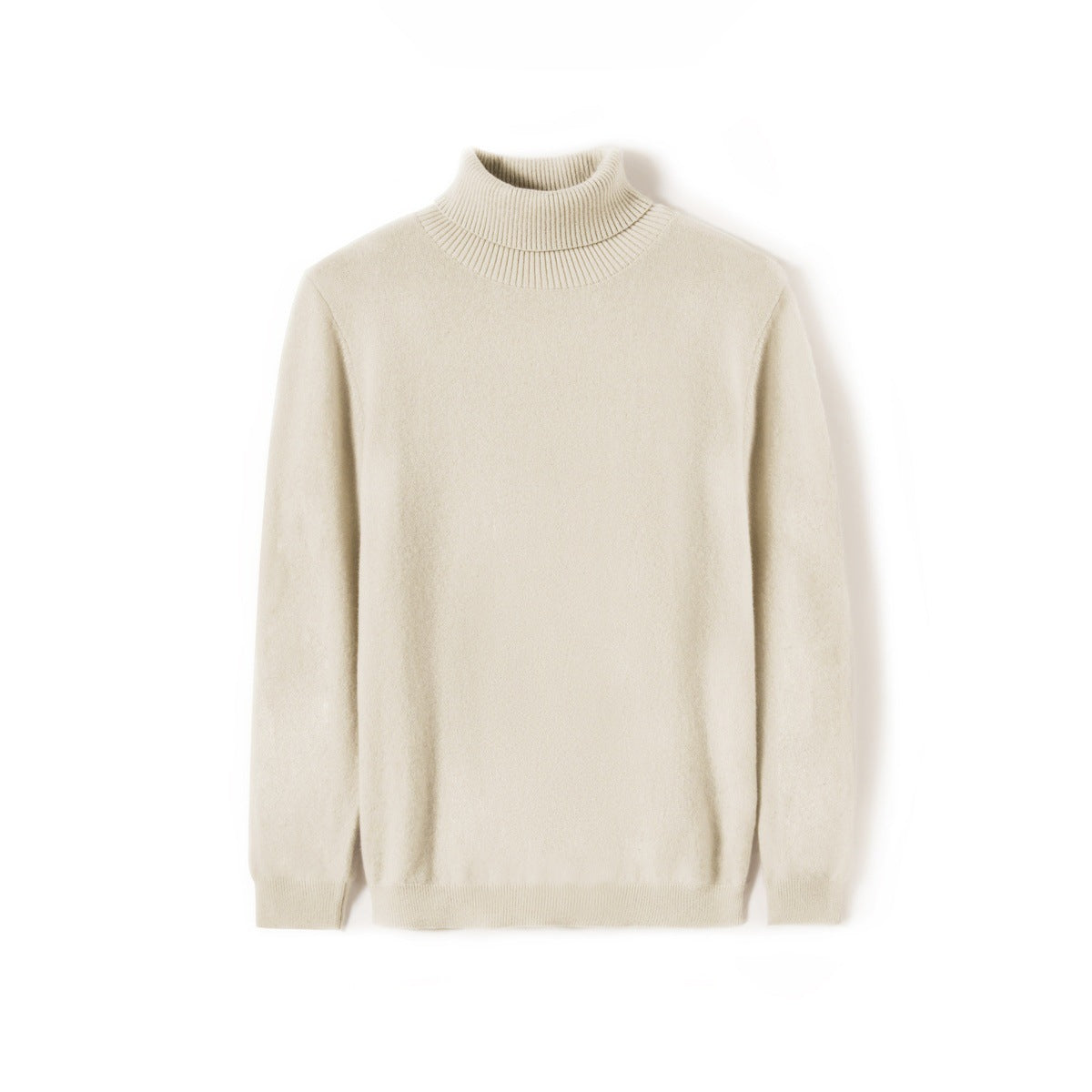 Turtleneck Sweater Multicolour Fine Wool Sweater Beige