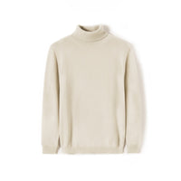 Turtleneck Sweater Multicolour Fine Wool Sweater Beige