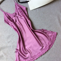 Silk Sling Lingerie Sleepwear Light purple