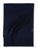 Pure Color Water Ripple Cashmere Warm Scarf Light Purplish Blue 180cm