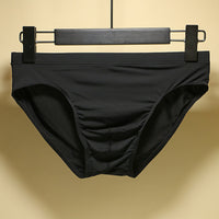 Men's Ice Silk Underwear Nylon Silk Smooth Black