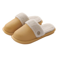 Home non-slip thick warm and comfortable EVA waterproof cotton slippers Yellow