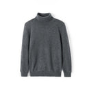 Turtleneck Sweater Multicolour Fine Wool Sweater Dark Grey