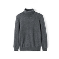 Turtleneck Sweater Multicolour Fine Wool Sweater Dark Grey