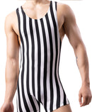 New One-piece Vertical Striped Pajamas Jumpsuit