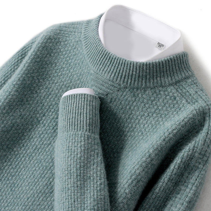 Winter Rhombus 100% Wool Sweater Men