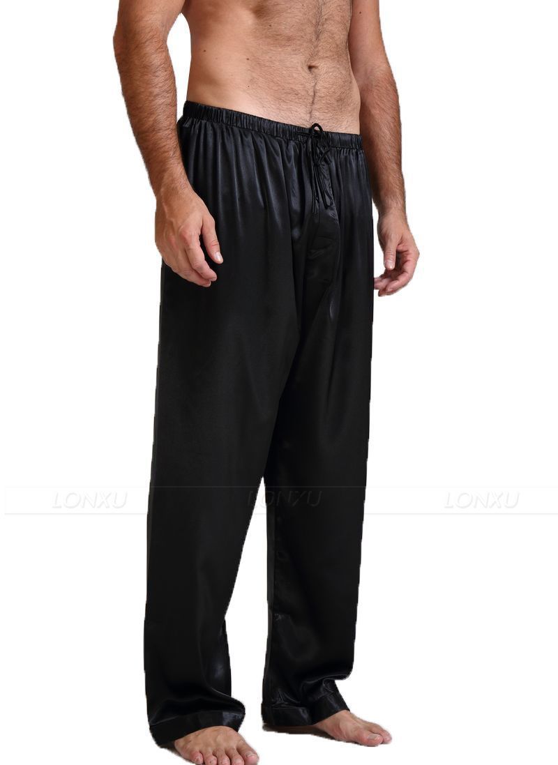 Men's home breathable loose pajamas Black