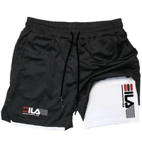 Men's Two-in-one Sports Shorts Picture color XXL