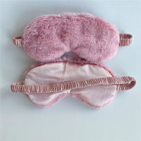 Plush eye mask Light red