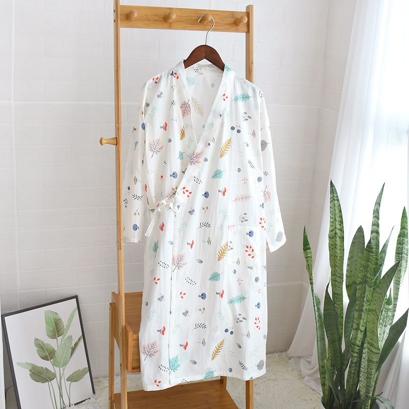 Women's Cotton Kimono Bathrobe