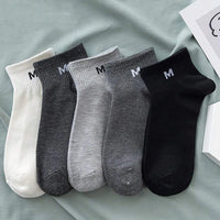 5/10/20/30 Pairs Short Socks 5 Pairs F One Size